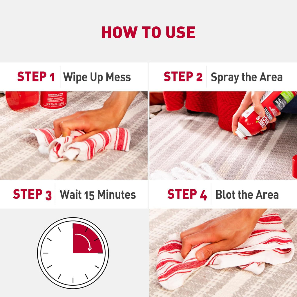 Nature's Miracle foaming aerosol pet spot cleaner application view