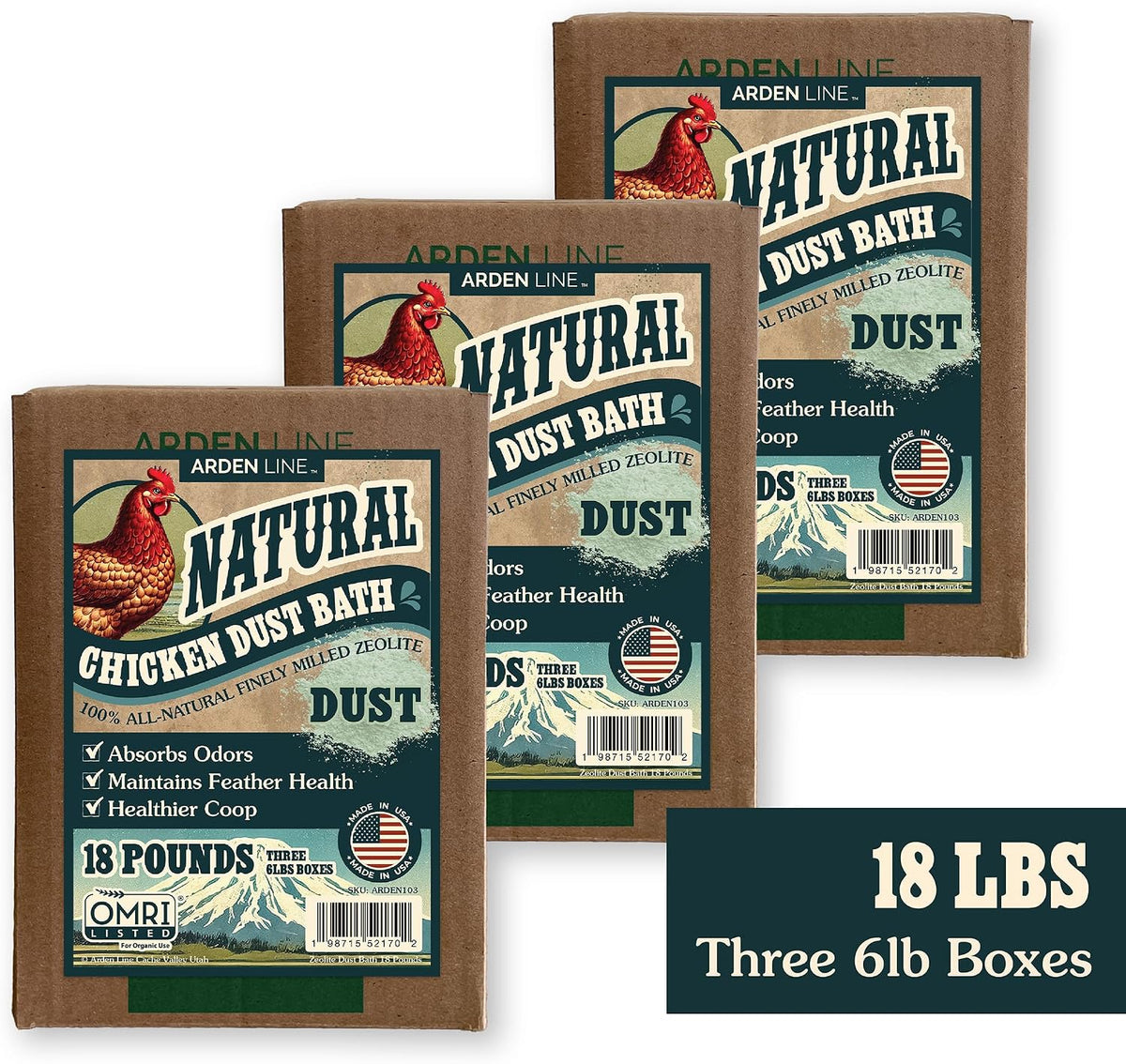 Backyard poultry care mineral dust bath box