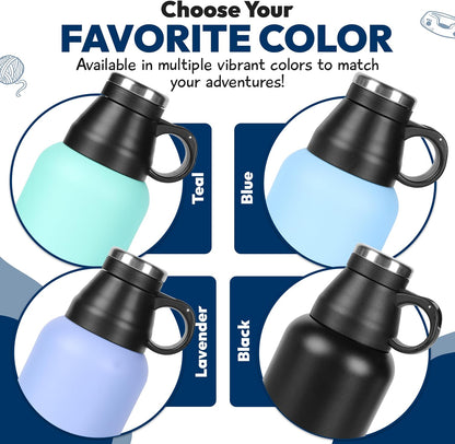 Complete breakdown of the Wrtz three in one dog travel bottle system including separate bowls.