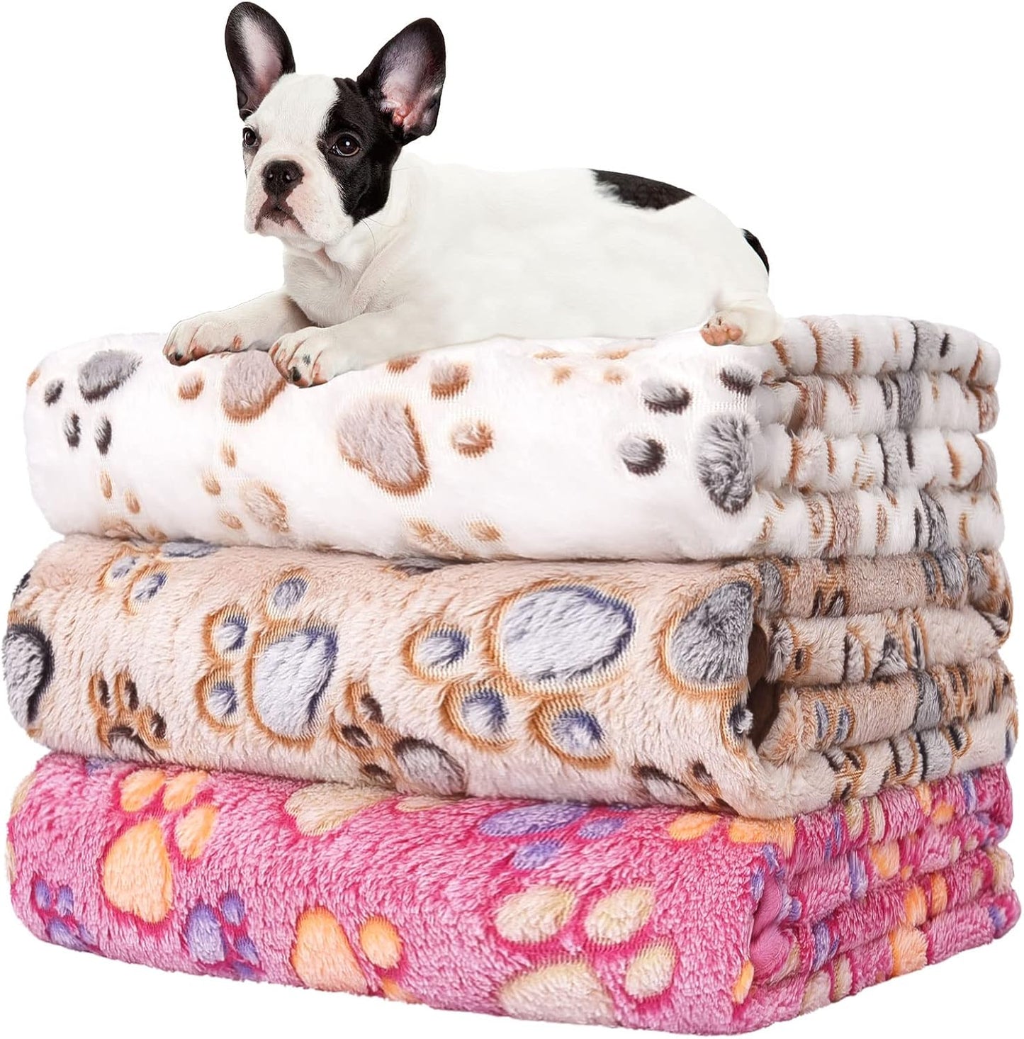 Rezutan 1 Pack 3 Blankets for Dogs, Dog Blanket for Large & Medium Pet Cat, Premium Soft Fluffy Suitable for Dog Kennels & Beds, Sofas, Gifts Puppy Essentials, 41x31inch, Gray/Blue/Beige - Image 10