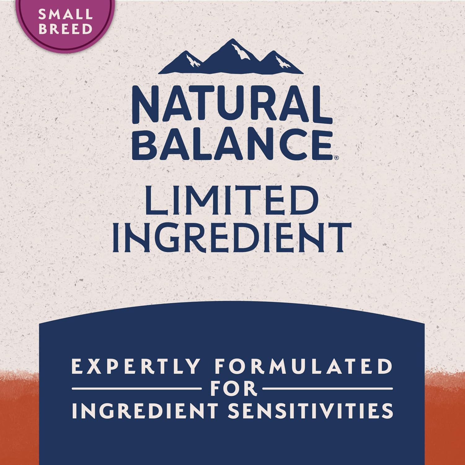 Natural Balance limited ingredient small breed dog food kibble size close up view