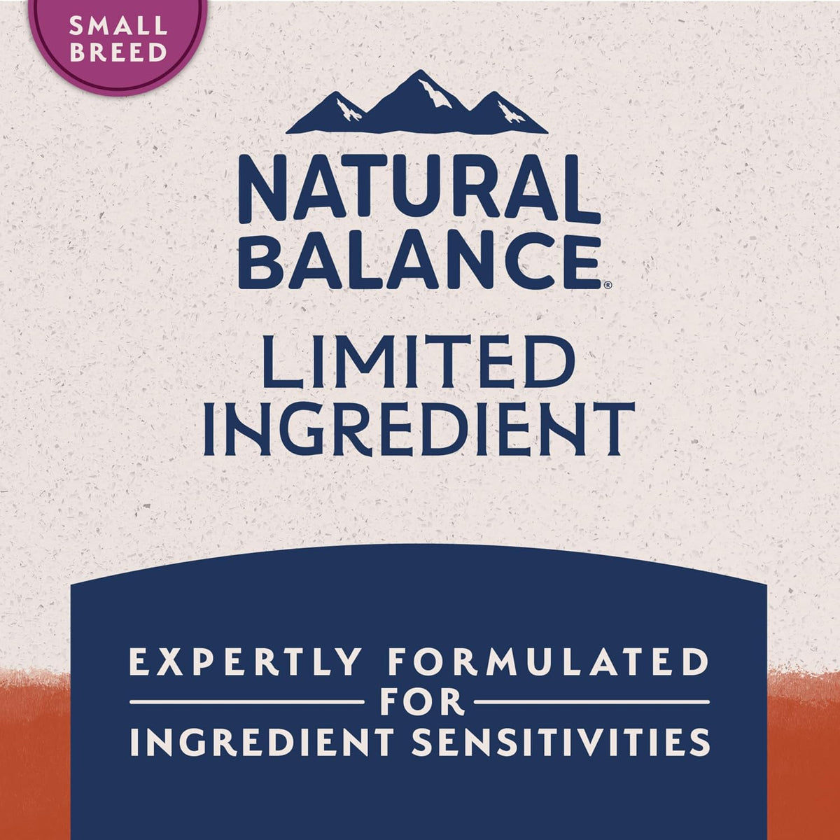 Natural Balance limited ingredient small breed dog food kibble size close up view