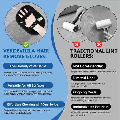 2 Pack Pet Hair Removal Glove,Upgraded 5-Finger Pet Hair Remover Glove for Dogs&Cats,Reusable Electrostatic Magic Brush Pet Hair Removal Tool for Laundry,Furniture,Carpets,Car Seats(Black) - Image 9