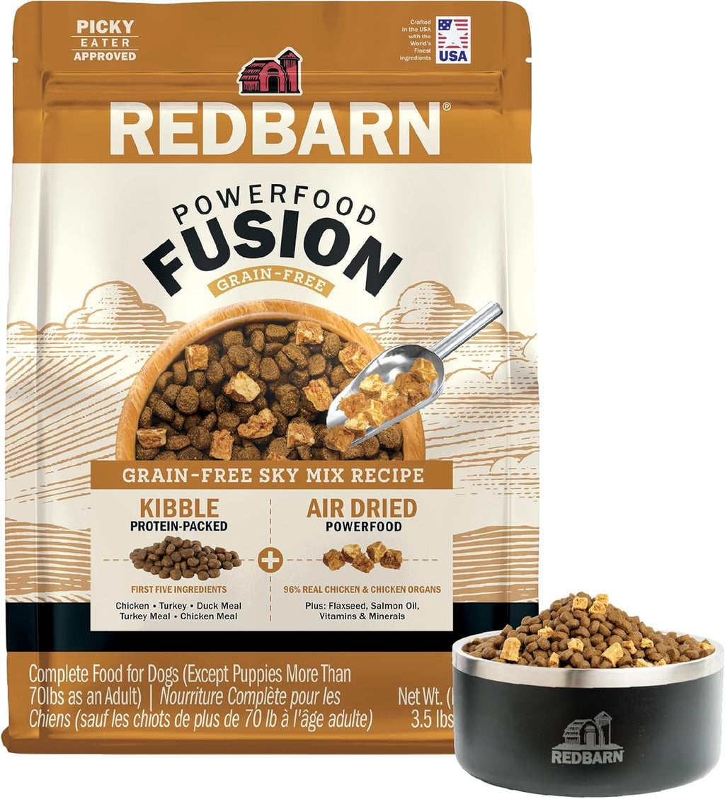 Redbarn Powerfood Fusion Air Dried Kibble Blend - Grain Free Land Beef Lamb Recipe - Made in USA Adult Dry Dog Food with Superfoods, Prebiotics, Postbiotics - 3.5lb Bag - Image 12