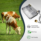Heavy duty automatic pet fountain and water supply station for large dog breeds.