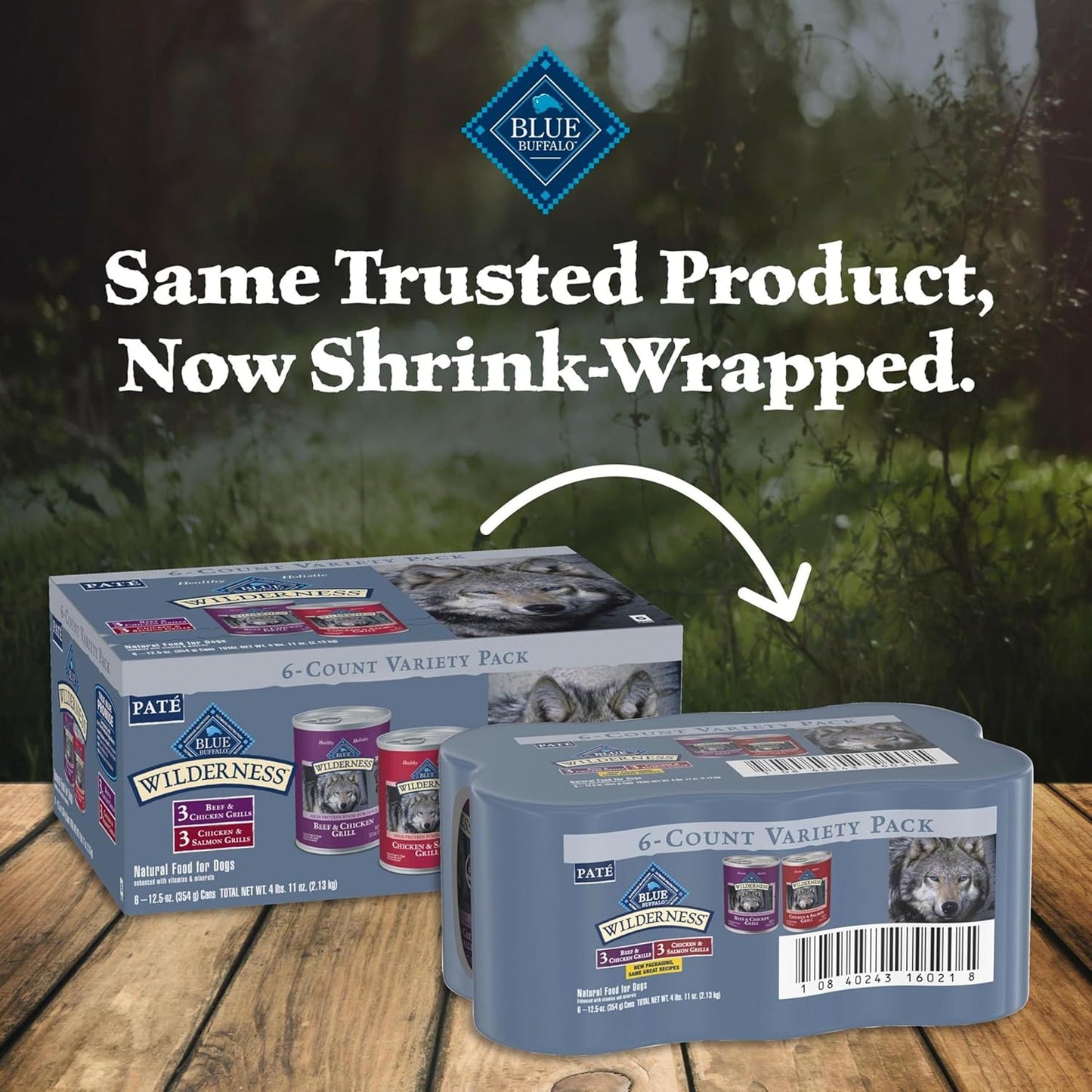 Blue Buffalo Beef and Chicken Grill twelve point five ounce wet dog food can closeup.