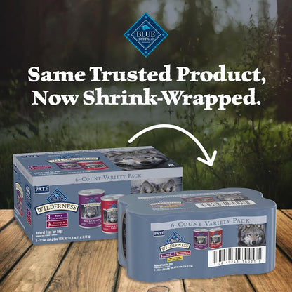 Blue Buffalo Beef and Chicken Grill twelve point five ounce wet dog food can closeup.