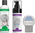 Lice Wits At Home Lice Treatment Kit including gel mousse and steel comb front view for professional lice removal.