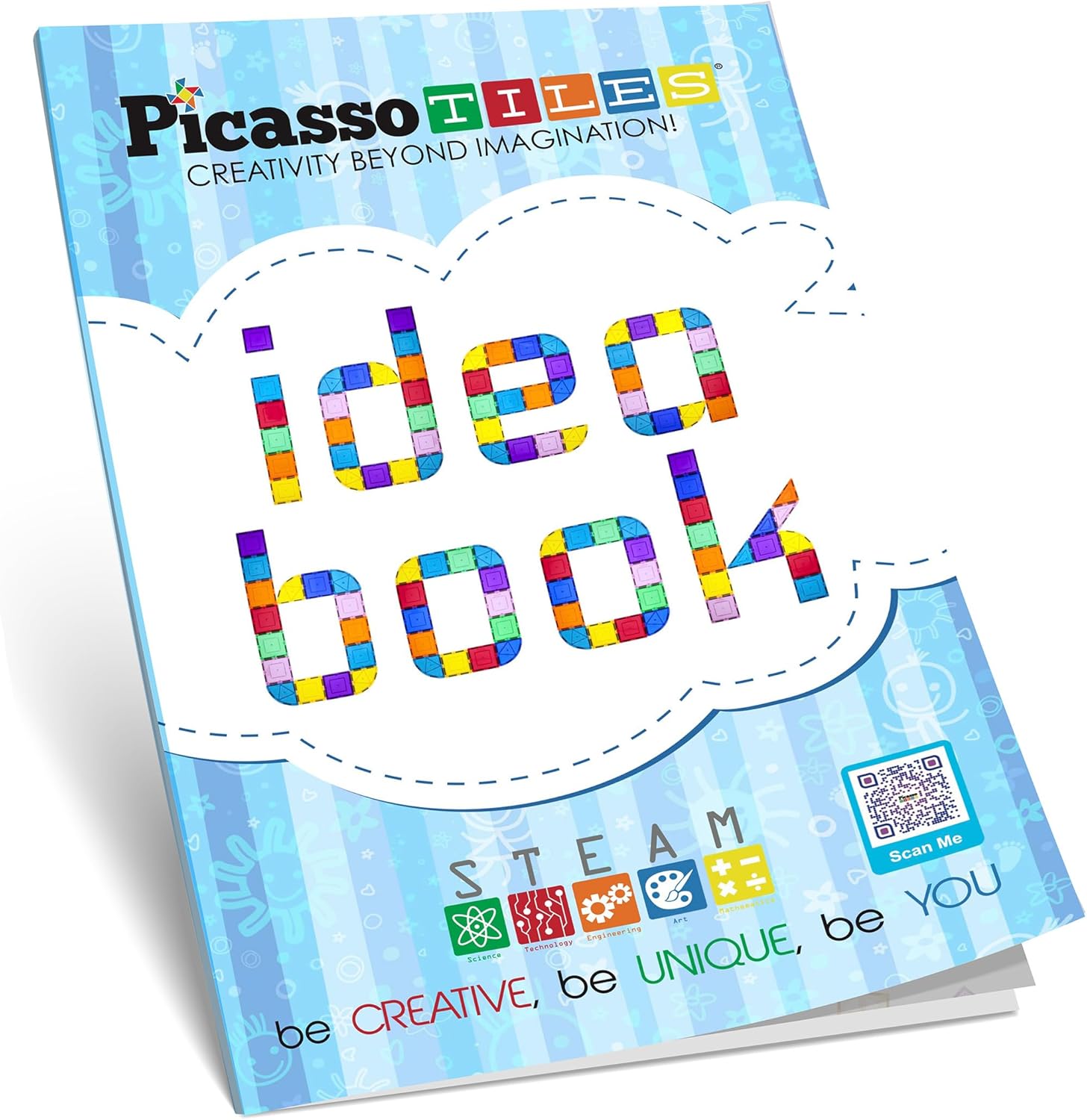 PicassoTiles Magnetic Tile Building Idea Book front cover view
