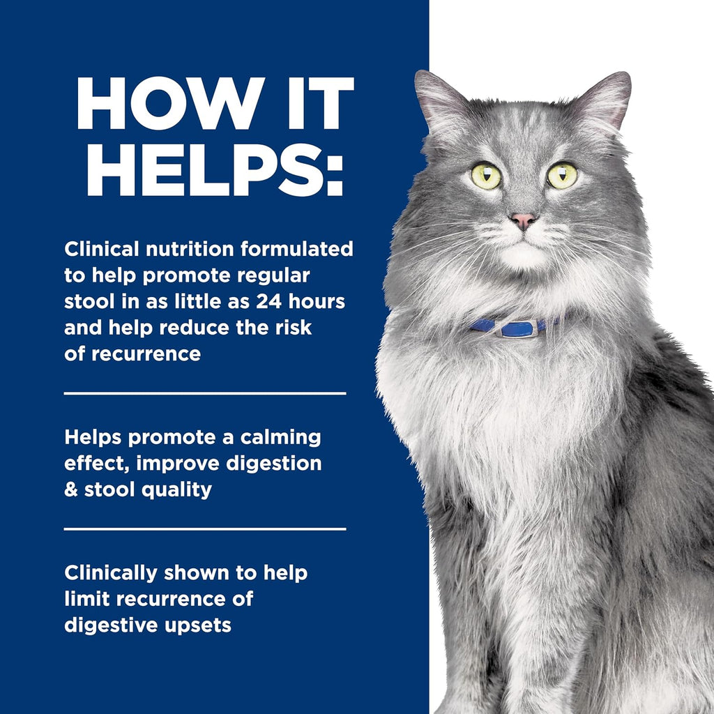 Side profile of Hill's four pound therapeutic cat food packaging