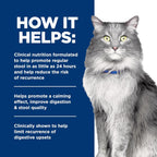 Side profile of Hill's four pound therapeutic cat food packaging