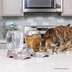 Premium Pearl Gray pet water station placed inside a modern home setup.