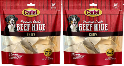 Cadet Premium Grade Beef Hide for Dogs, Rawhide Long Lasting Dog Chews, Chips, Curls & Rolls for Small/Medium/Large Dogs - Image 10