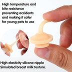 Authentic RPBA Shop small animal nursing nipples demonstrating flexible tip and wide guard structure