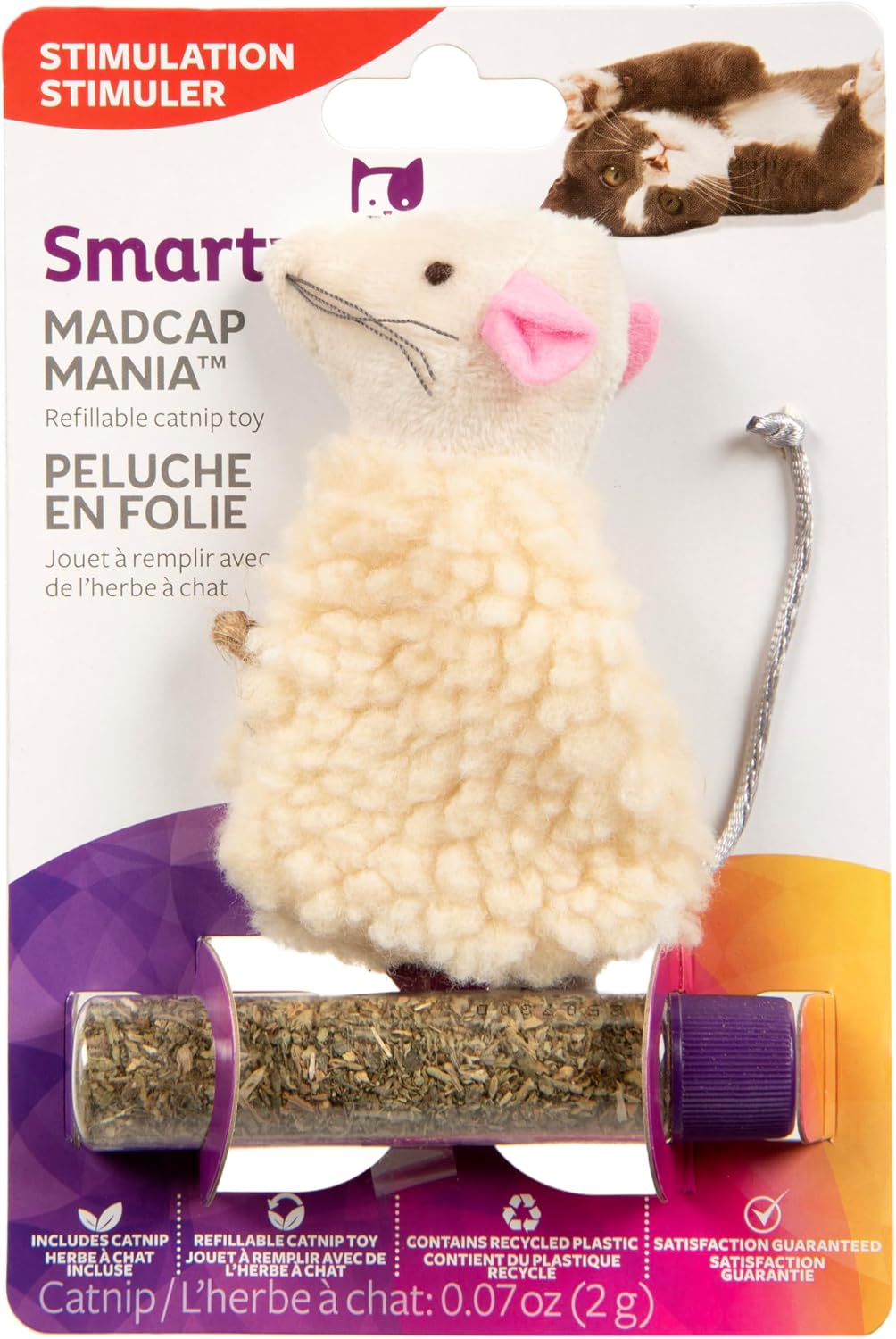 SmartyKat (3 Count) Skitter Critters Catnip Cat Toys - Gray/Cream, 3 Count - Image 10