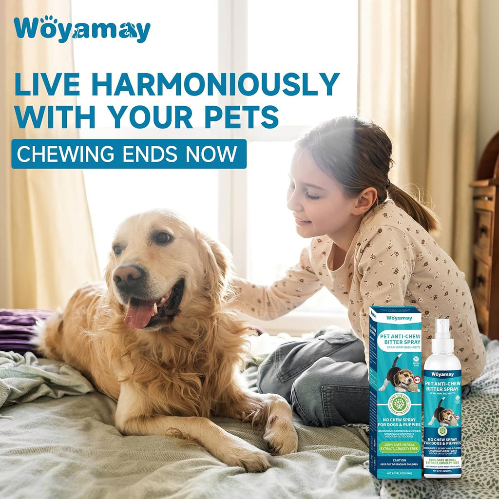 Woyamay pet care spray bottle usage illustration