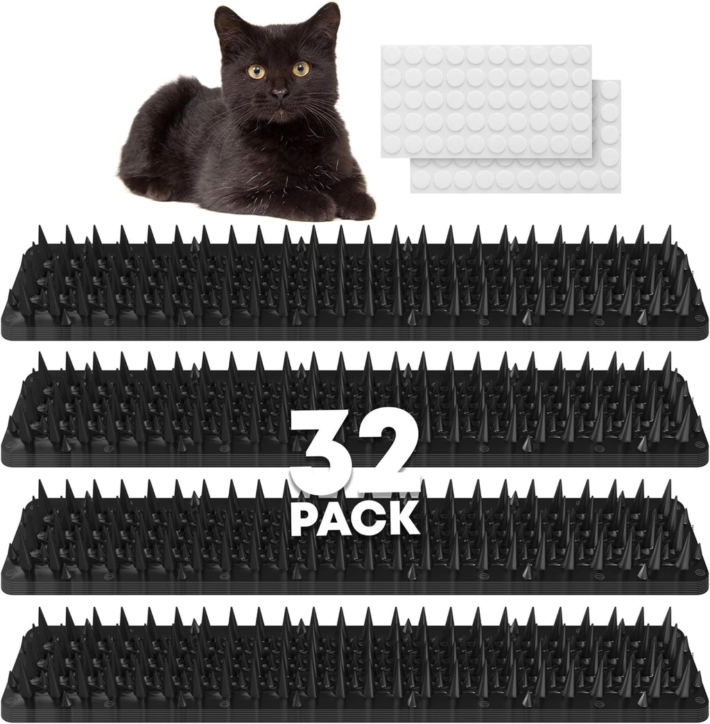 Petfolio 32 Pack Scat Mat - 13.3 x 3.3 Inch Cat Spike Mat With 1 Inch Spike Is A Perfect Pet Training Mat For Cat Repellent Indoor & Outdoor To Deter Cats, Dogs & Other Animals For All Seasons (Clear) - Image 9