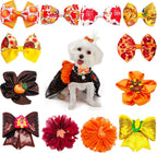 PET SHOW 4pcs Small Dogs Collar Flowers and Bows Charms For Festival Holiday Party Cats Rabbits Slides on Collars Leashes Puppies Medium Dog Collar Attachment - Image 15