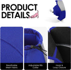 AOFITEE adjustable fabric pet neck collar showing the blue mesh material.