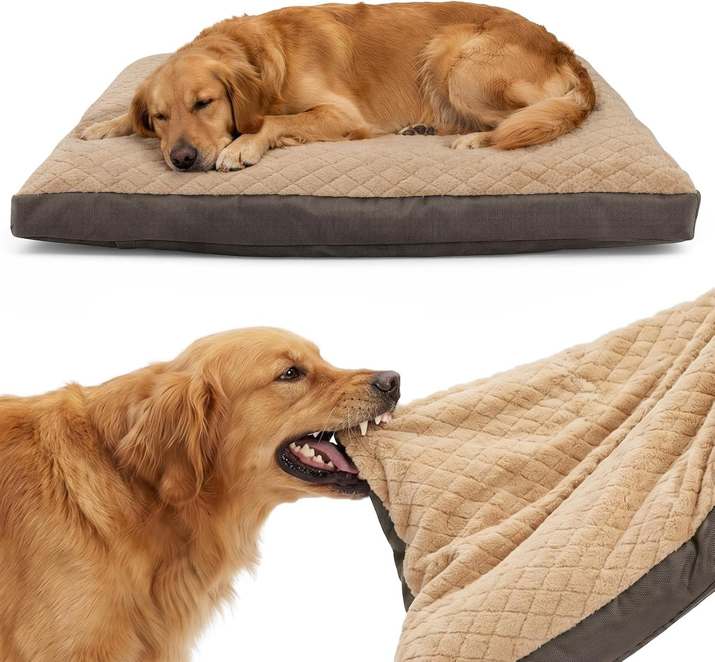 GASUR Indestructible Chew Proof Dog Beds for Large Sized Dogs, Durable Large Dog Ded for Aggressive Chewers,Waterproof Washable Dog Deds with Removable Cover, Pet Crate Couch Bed (Grey, L, 35"x22") - Image 10