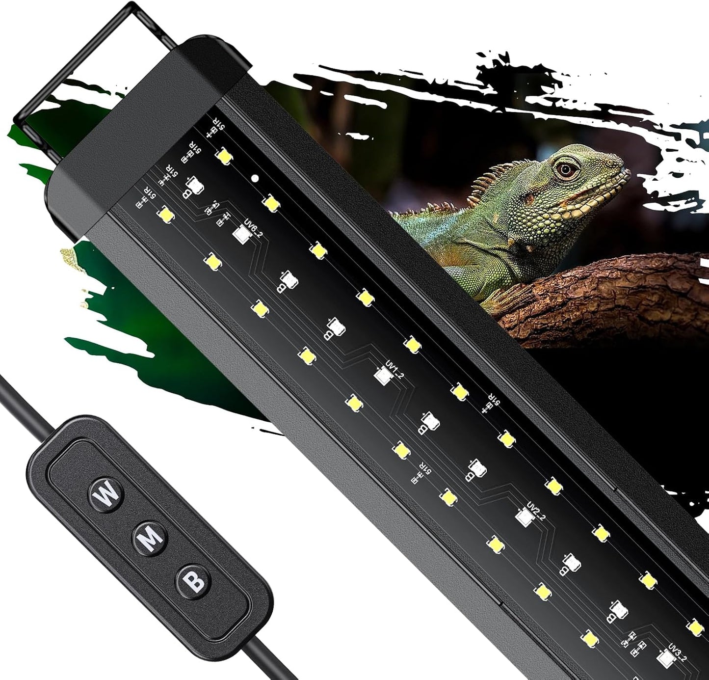 Pawfly 6 W Terrarium Light for 6" to 10" Terrariums Extendable Reptile Tank Light with Full Spectrum Brilliant White Blue Red Lights with Day & Night Modes and Adjustable Brightness - Image 9