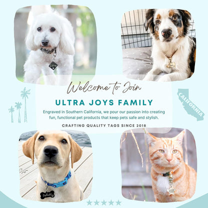 Ultra Joys Dog Tags Personalized for Pets - Hollow Paw Custom Pet ID Tag - Engraved Dog Tag for Small, Large Dogs - Large Bone in Black - Image 9