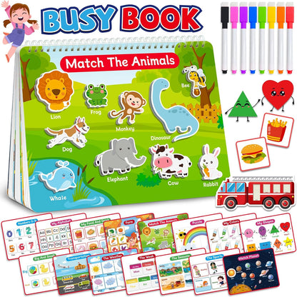 Benresive Montessori Preschool Busy Book front view showing the colorful cover design for toddler learning.
