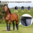Breathable mesh fabric texture detail on TAILNERY equine leg protection