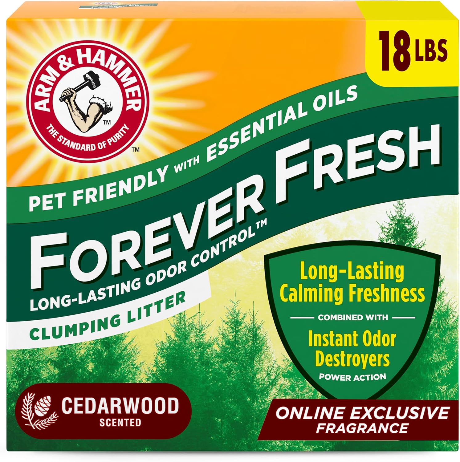Arm & Hammer Forever Fresh Clumping Cat Litter Lavender, MultiCat Cat Litter Odor Control 18lb With 20% More Lavender Freshness, With Essential Oils - Image 10