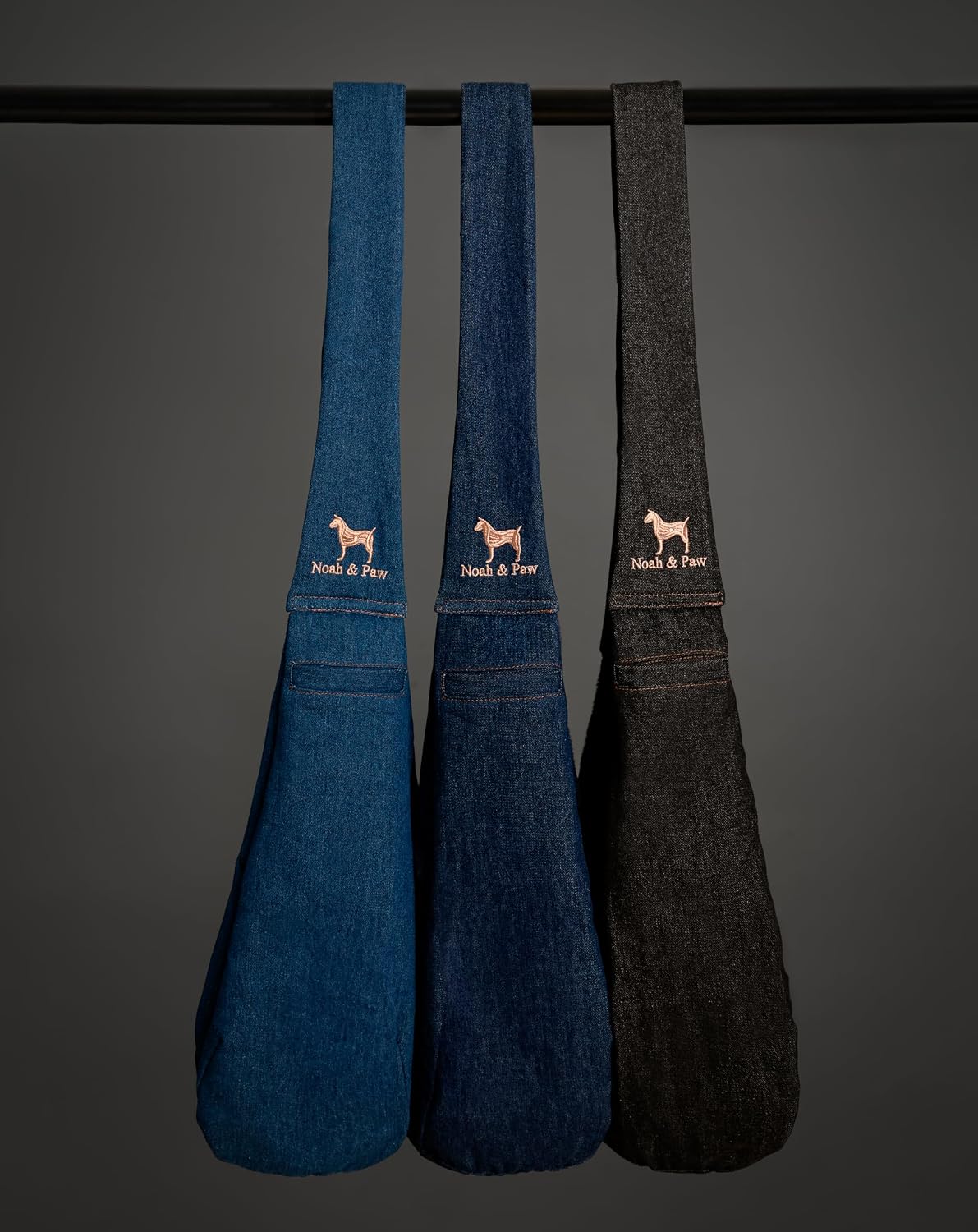 Noah & Paw Dog Sling Carrier for Small Dogs 5-18lb, Dog Sling for Small Dogs and Cats, Dog Carrier with Adjustable Padded Strap, Premium Denim, Lined with Fur, Double Safety Feature, Machine Washable - Image 9