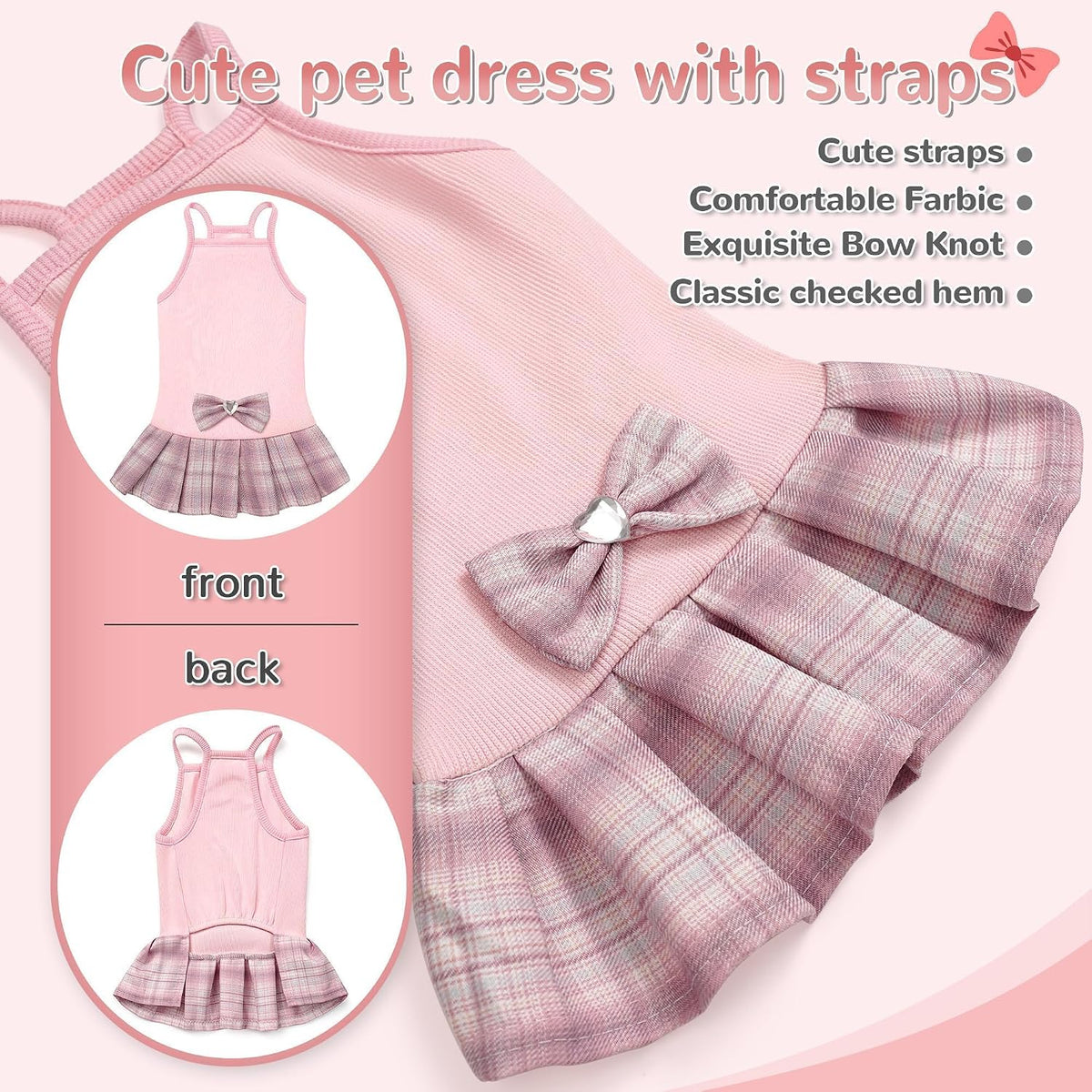 Stretchy high waist puppy dress for Yorkie Chihuahua Maltese breeds