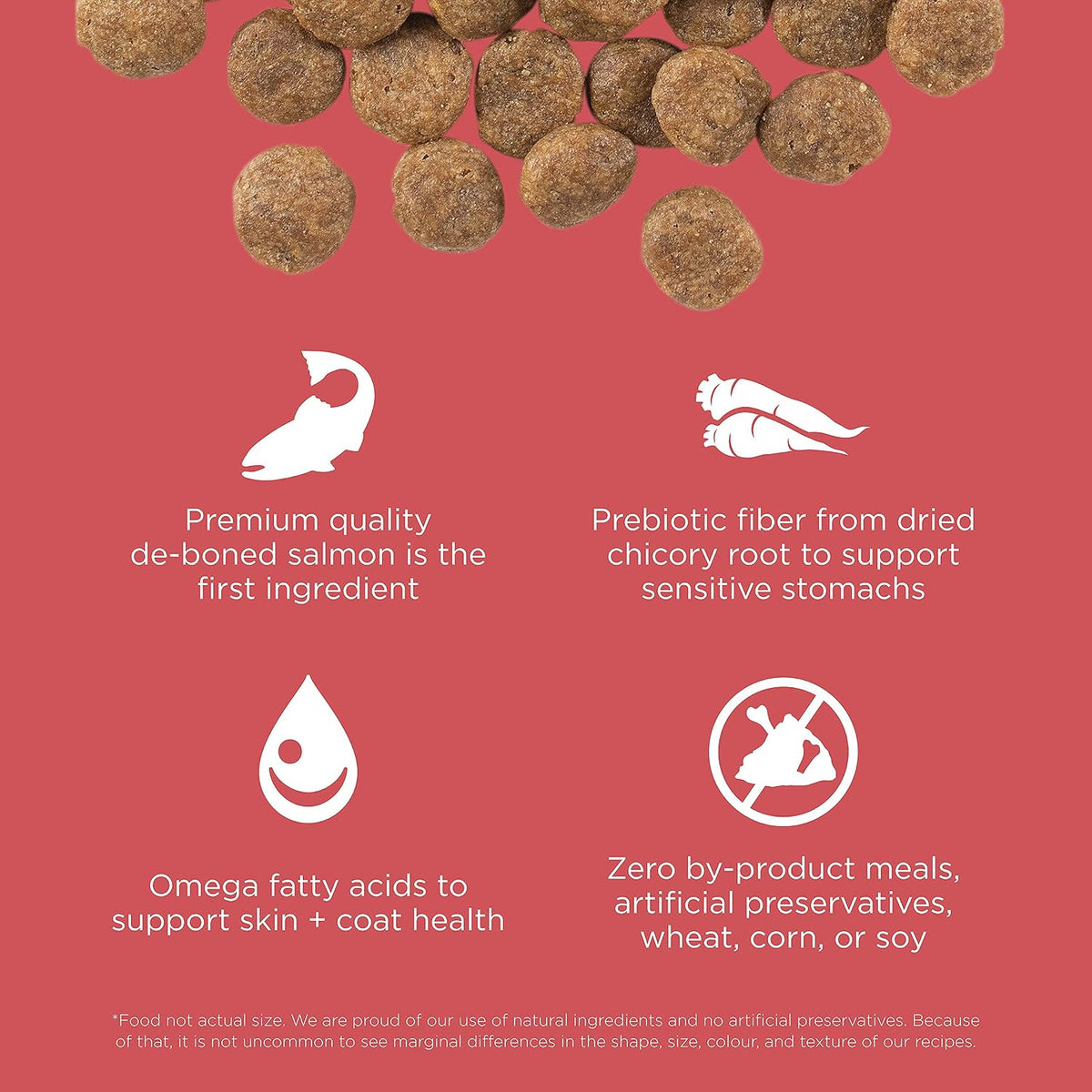 Go Solutions chicken free salmon dog food ingredient list and nutrition facts label