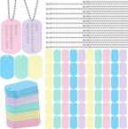 Yinkin 200 Pcs Personalized Military Dog Tags Set Including 100 Pcs Aluminum Blank Dog Tags for Engraving 100 Ball Steel Chain Rectangle Metal Blank Stamping Label for DIY Craft(Black) - Image 13