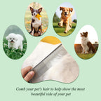 Professional stainless steel detangling tool for dogs and cats