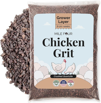 Mile Four Chicken Grit for Layer & Grower Chickens Age 8-20+ Weeks - 100% Natural Mineral Chicken Grit Quartzite, Poultry Grit, USA Mined, 4 lbs - Image 12