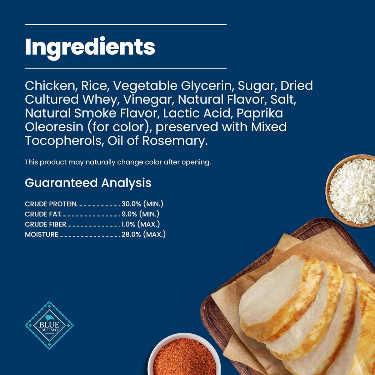 Blue Buffalo Nudges Chicken Jerky Bites USA made seal