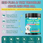 Woyamay dog flea defense two hundred soft chews jar back label