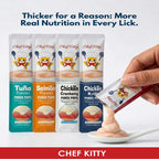 Cat enjoying Inaba Churu creamy puree treat