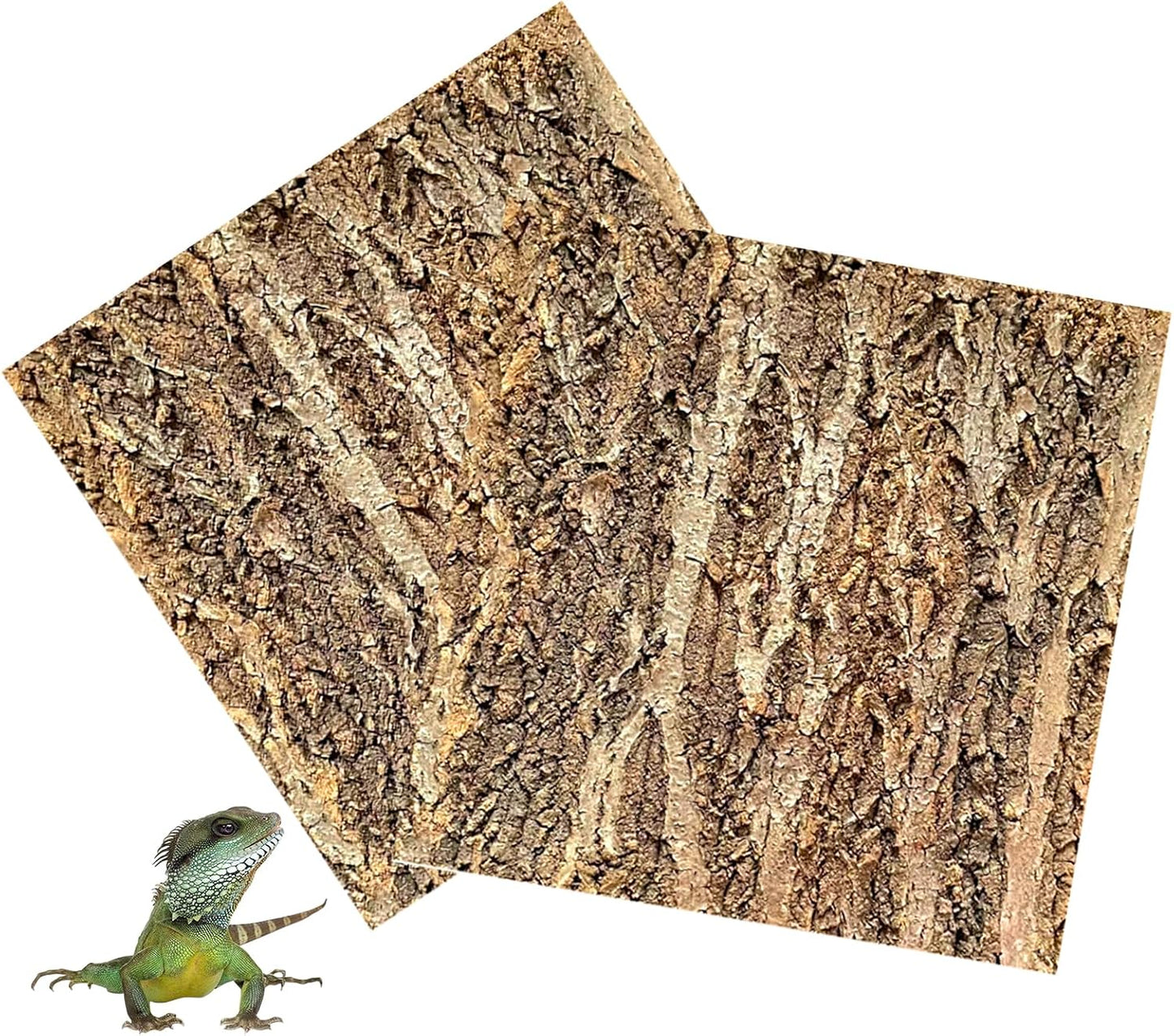 Tfwadmx 2PCS Cork Terrarium Background 11.8"x7.9" Natural Cork Bark Backdrop Reptile Background Climbing Wall Terrarium Accessories for Lizard,Tortoise,Gecko,Bearded Dragon,Chameleon - Image 10