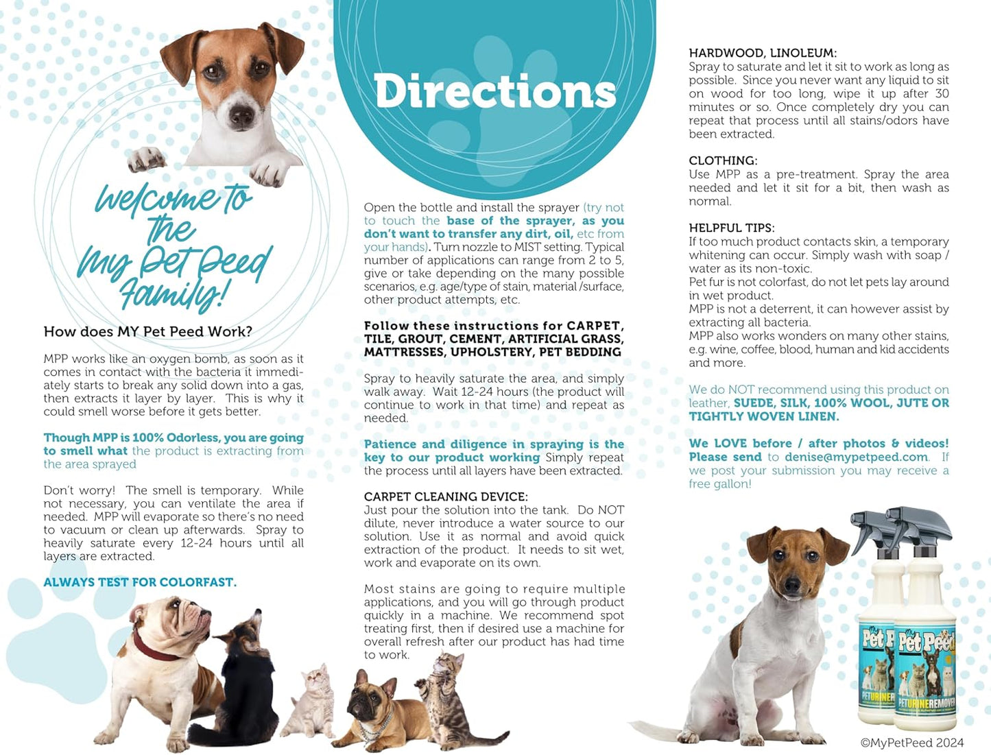 My Pet Peed USA imported pet cleaning supplies