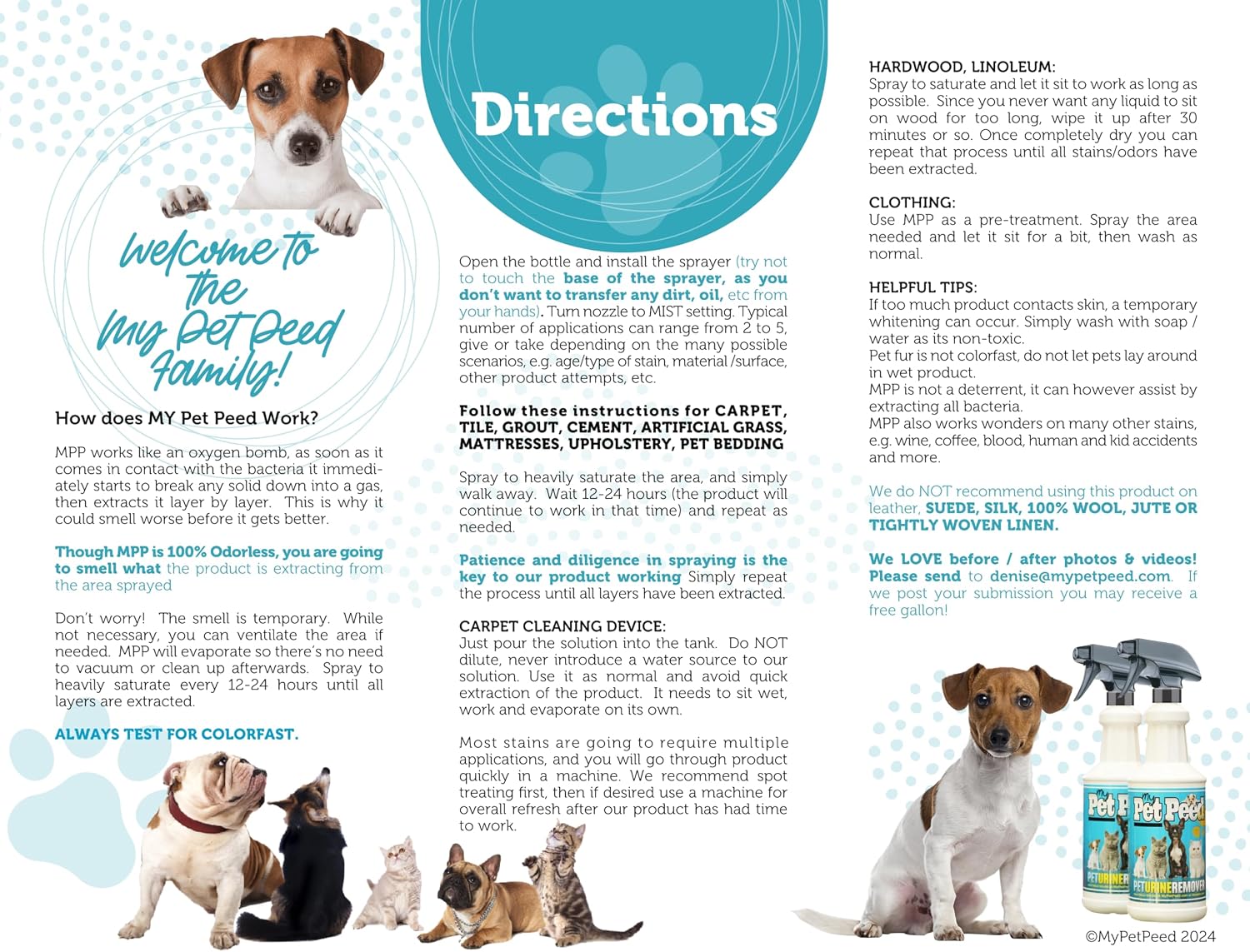 My Pet Peed USA imported pet cleaning supplies