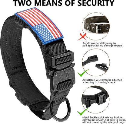 Adjustable tactical collar with AirTag case