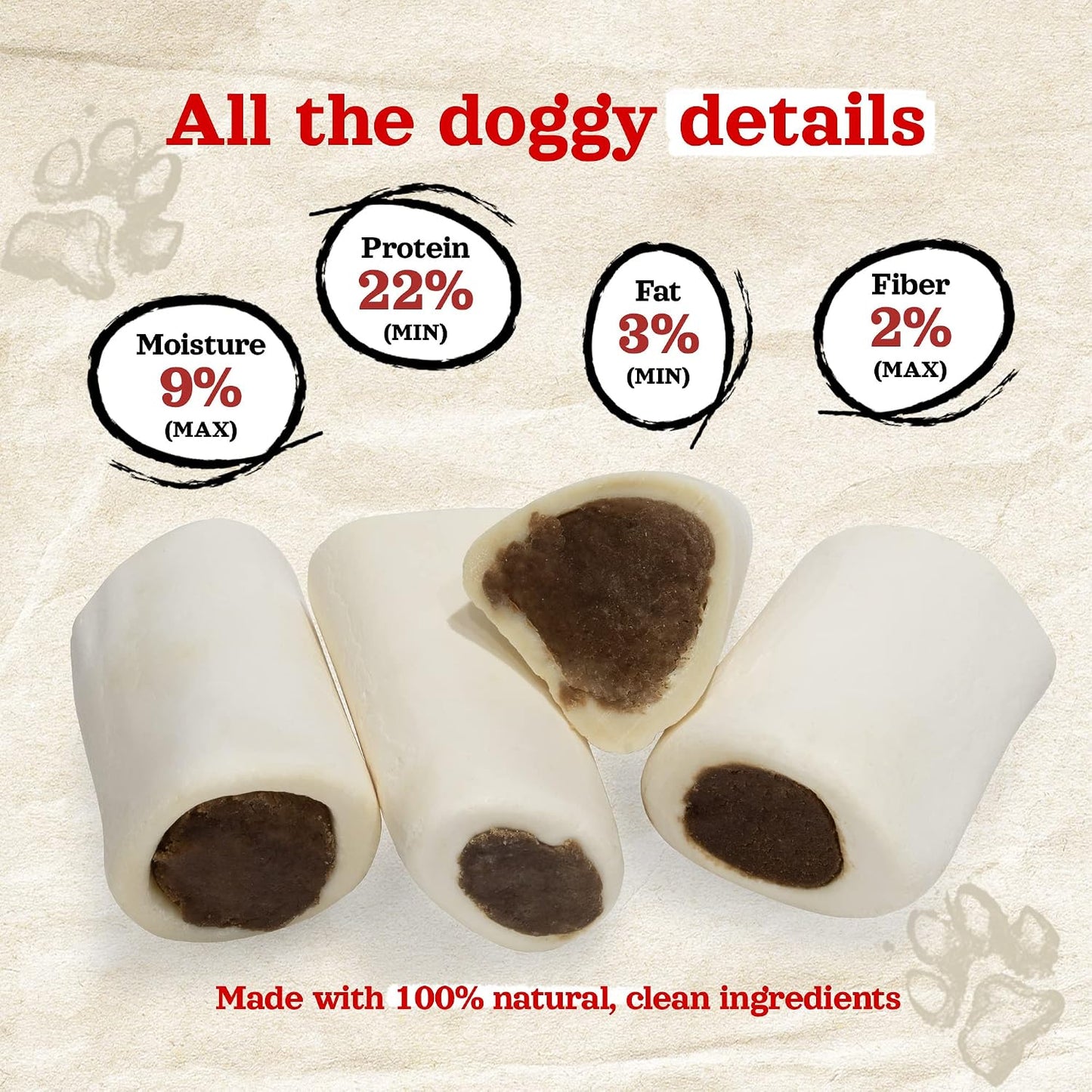 Natural Farm dog treats packaging showing 6 count