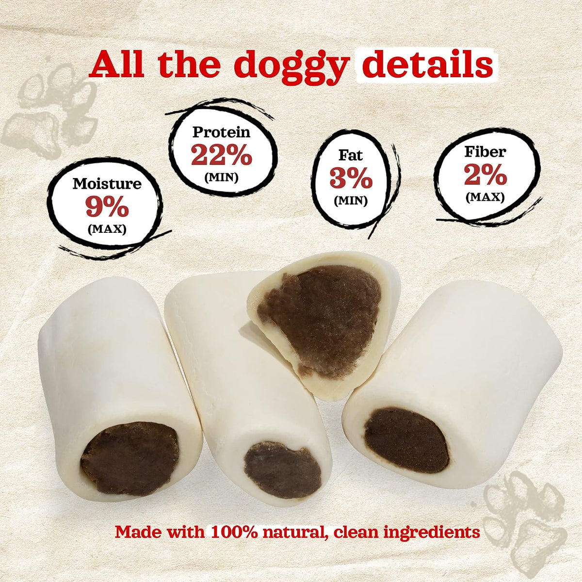 Natural Farm dog treats packaging showing 6 count
