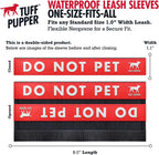 Red double sided do not pet dog leash wrap alert sign
