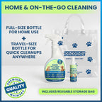 Bleach free pet urine and feces stain remover bottle set for households with dogs