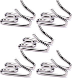 Demonstration of MOZETO black stainless steel extra links connecting to a standard dog prong collar