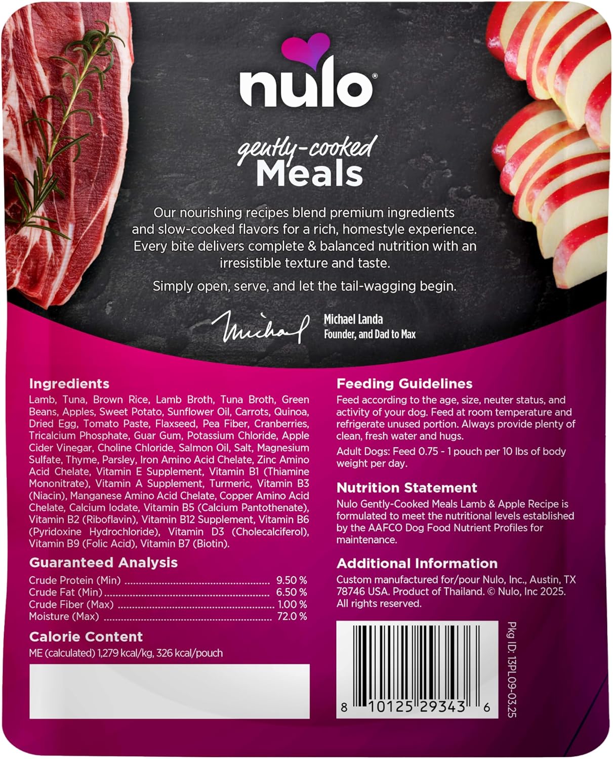 Nulo Gently Cooked Meals Lamb & Apple Shelf Stable Fresh Dog Food 9 Ounce, 8 Count - Image 9