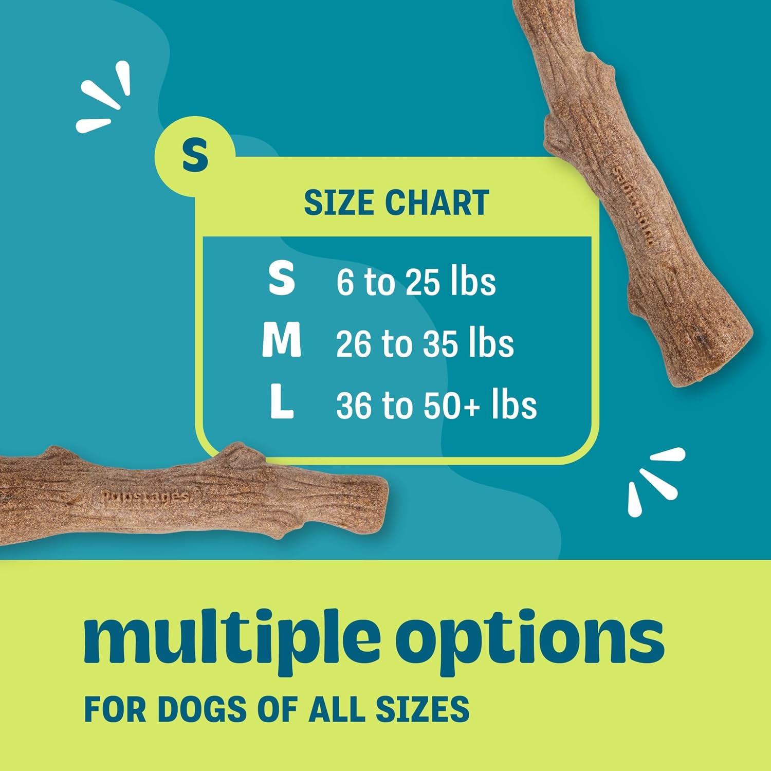 Small 5.4 inch Pupstages wood blend dog toy for moderate chewers