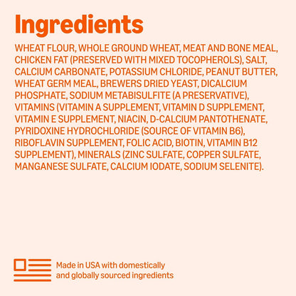 Healthy dog training treats with authentic ingredients label view